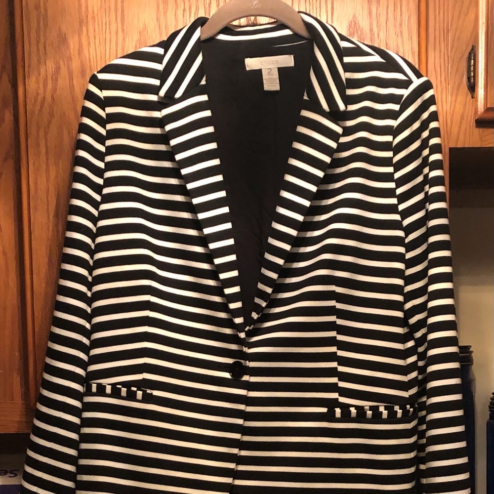 Chico’s Striped Jacket Size 2